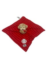 Monkey Lovey Little Sport Star Red Baseball Security Blanket 14X14 2018