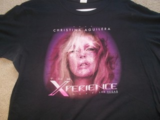 Christina Aguilera OFFICAL the Xperience Las Vegas USED Concert Shirt [XL]