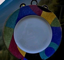 Vintage Mikasa California Currents 12" Chop Plate Platter Geometric M5101 