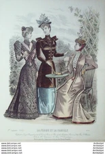 Fashion engraving La Femme & La Famille 1892 # 09 (old fashion flat)