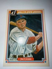 The product is a 1983 Donruss baseball trading card featuring Joe Cronin