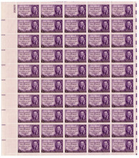 Scott #946 Joseph Pulitzer Full Sheet of 50 Stamps - MNH P#23625 UL