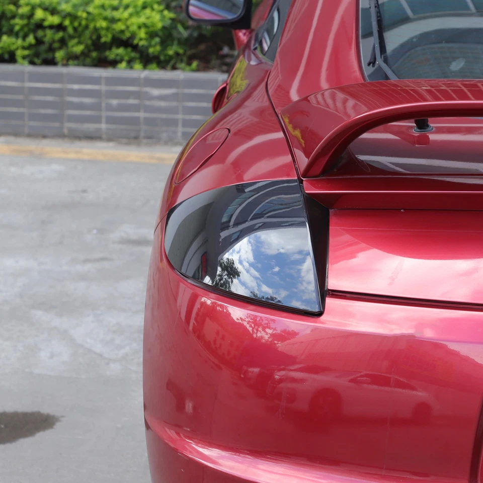 Cubierta protectora de moldura negra ahumada de luz trasera ABS para Mitsubishi Eclipse 2006-11 Foto 4 de 4