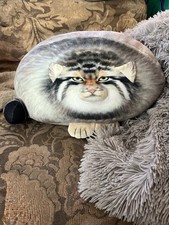 Steppe Cat Plush, Cat Stuffed Animal 17 inch, Pallas Cat Plush Body pillow