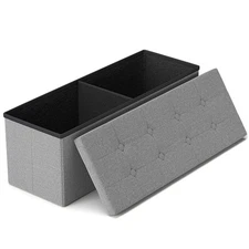 43 Inches Folding Storage Ottoman Bench, Storage Chest, Footrest for Entryway...