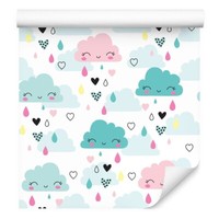10M Vlies Tapeten Rollen Kinderzimmer Himmel Wolken Tropfen Herzen Natur Xxl 350