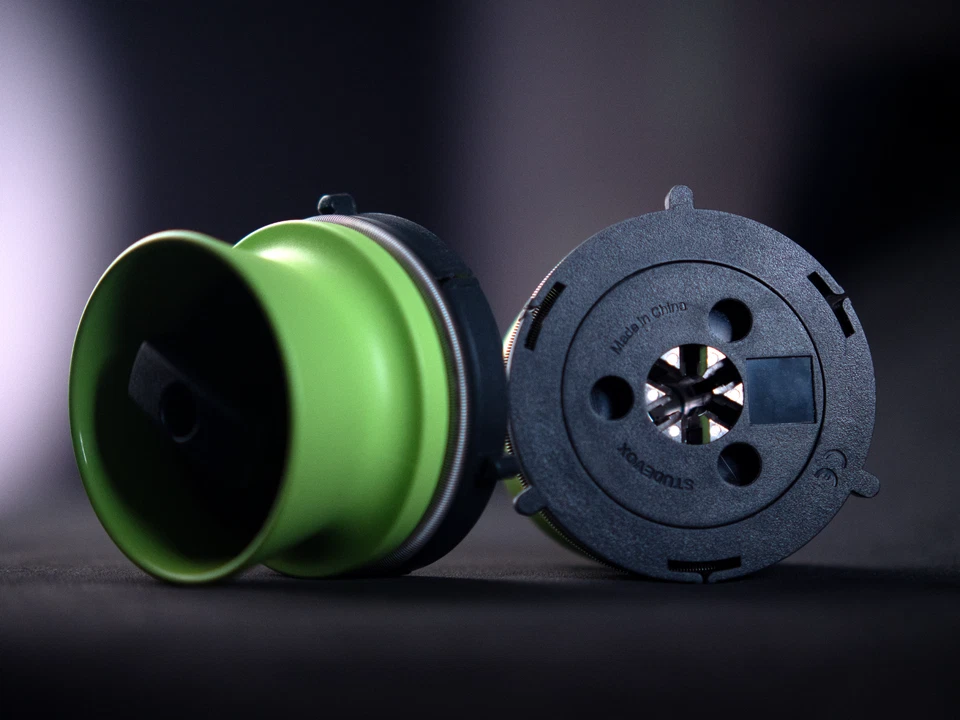 1 par de adaptadores de concentrador NAB universales verdes STUDEVOX para grabadoras de cinta de carrete a carrete Foto 2 de 4