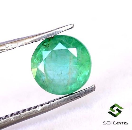 6 mm Certified Natural Emerald Round Cut 0.74 CTS Untreated Loose Gemstone - Picture 5 of 5