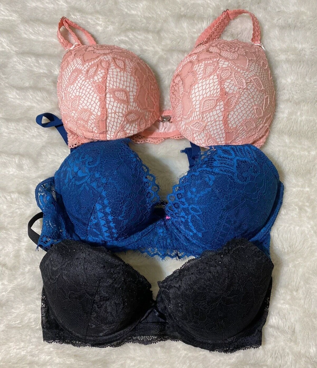 Lot of 3 - Bras Size 34D La Senza Vie En Rose Sexy Intimates