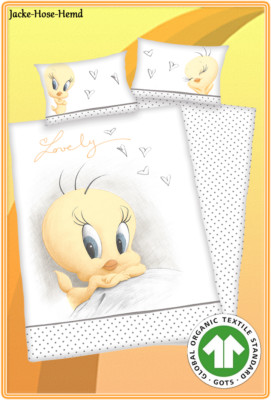 Babybettwäsche Looney Tunes BIO Bettwäsche Ente Daffy Duck Gr:100x135cm NEU