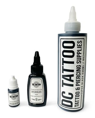 DCtattoo - STICK & HAND POKE - Black Tattoo Ink 10ml 30ml 240ml