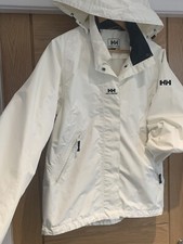 Helly Hansen Crew Hooded Midlayer Blanco White Size Medium 10 Jacket Hoodie