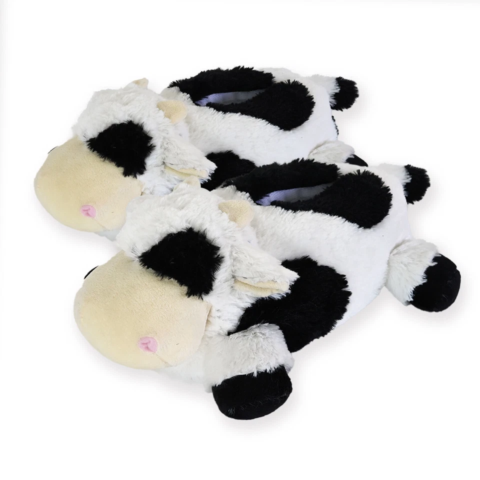 Нечеткие тапочки-коровы для женщин и мужчин, новинки тапочки для помещений животных для взрослых - Изображение 2 из 4