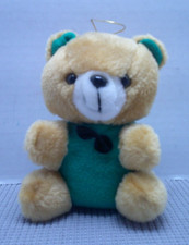 Teddy Bear Light Brown with Green Christmas 6" Ornament Plush