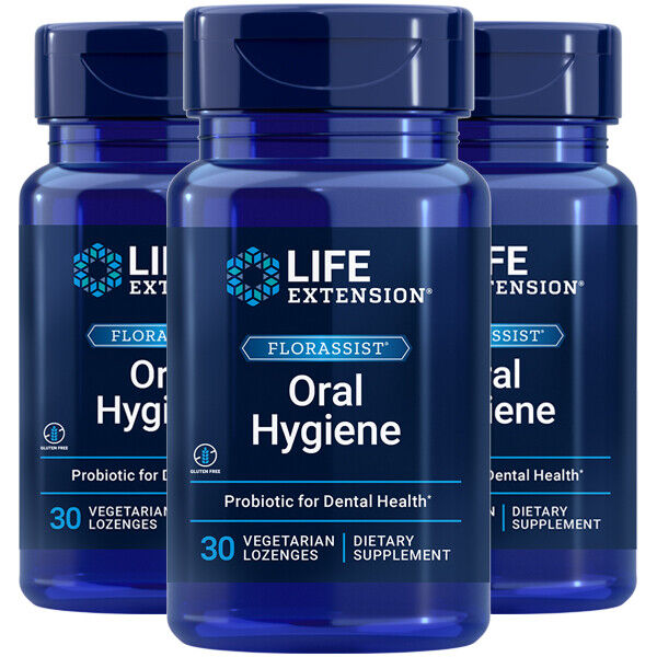 Florassist Oral Hygiene 3X30 Lozen Life Extension Probiotic Dental L.plantarum