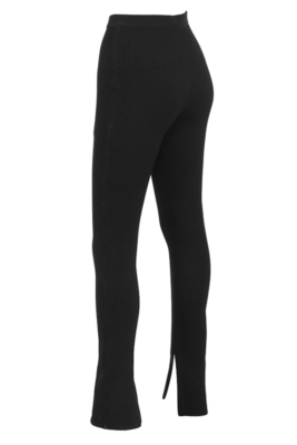 NEW, HOUSE OF CB Mitzi Black Ribbed Knit Leggings SZ M #P3193 | eBay