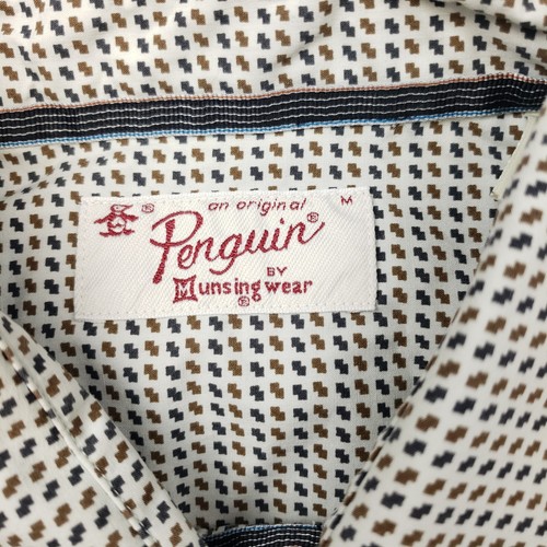 Original Penguin Mens Shirt Medium Regular Fit Multicoloured Geometric - Picture 8 of 14