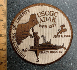 Large U.S. Coast Guard ADAK Embroidered Patch