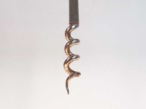 Antiker Korkenzieher Frankreich um 1900 mit Holzgriff - Bild 2 von 6