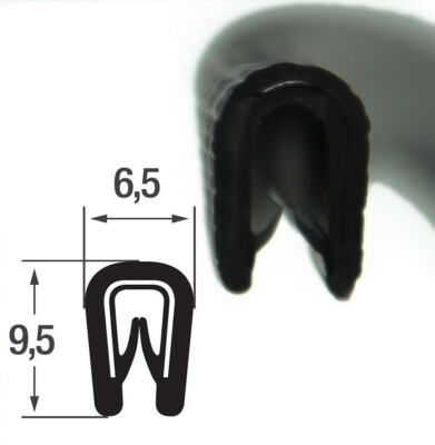 SMI KS1-2S-M Kantenschutz Keder Profil Kederband Klemmprofil Gummi Blech PVC KY