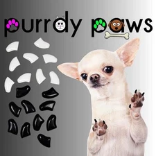 Soft Nail Caps For Dog Claws ( TUXEDO Combo )  Purrdy Paws * 6 sizes up to XXL