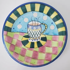 Bella Casa Ganz Decorative Plate Coffee Latte 10.5"