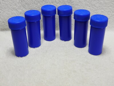 6 Empty HDPE Plastic Pill Bottle Medicine Container, Vitamin Capsule Drug Holder