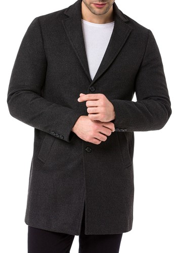 Redbridge Herren Trenchcoat Mantel lange Jacke Business-Jacke Übergangsjacke - 第 12/45 張圖片