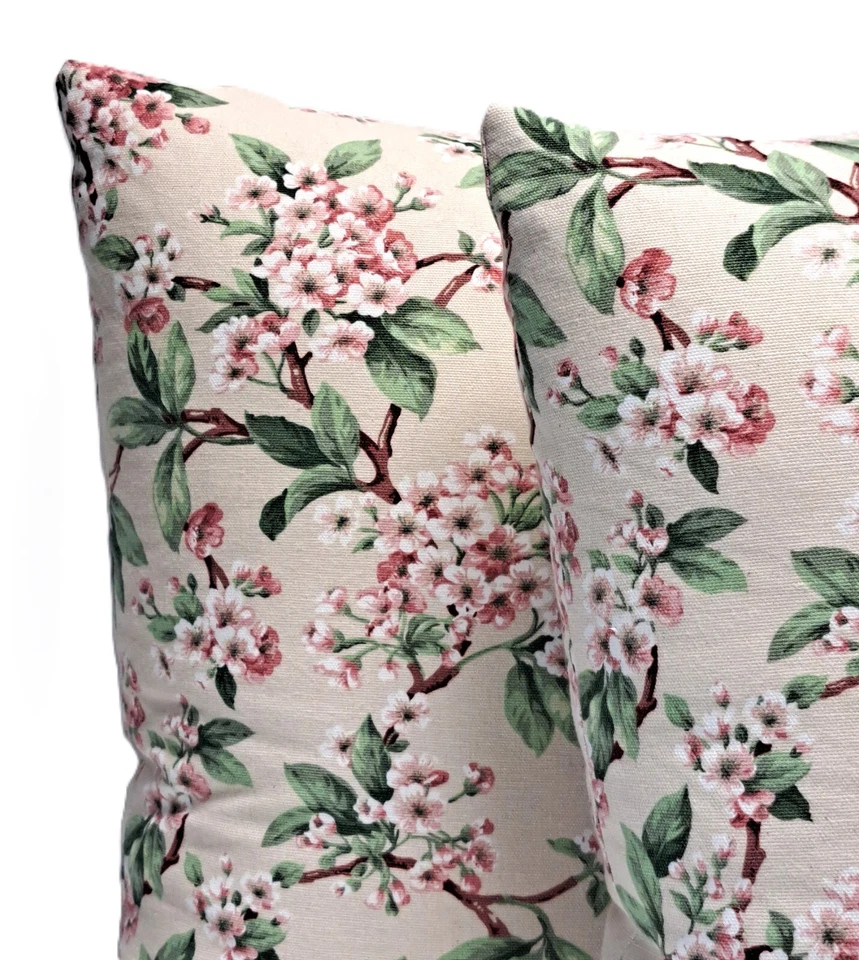 Funda de almohada decorativa cuadrada floral flor de cerezo de 18" o 20" Foto 4 de 4