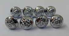Guayana Leopardo Insignia Obsoleto Cromo Barbijo Botones Dividido Pin Botones X8