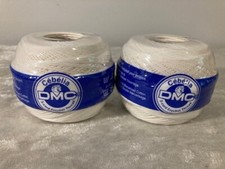 DMC Cebelia 3 Cord Crochet Thread - LOT OF 2 -Blanc/White Size 20 NEW Sealed