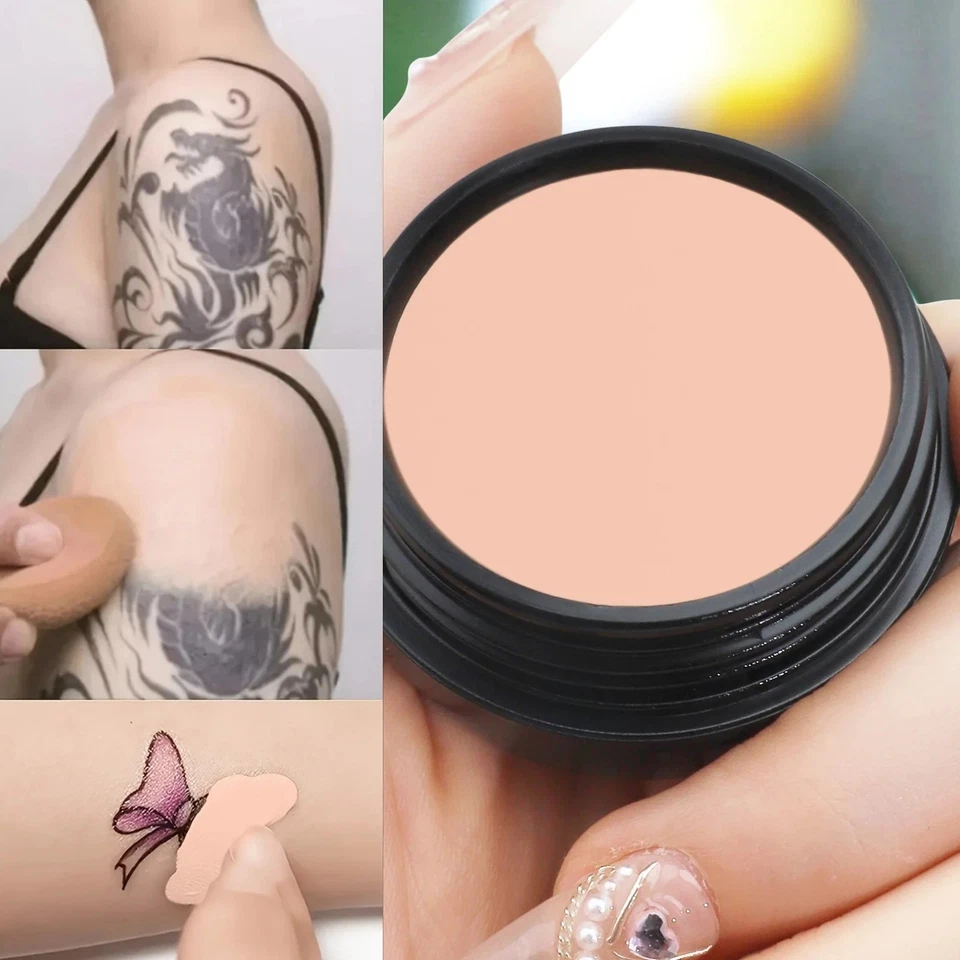 Tattoo Cover Up Makeup Skin Scar Birthmark Waterproof Concealer Primer Cream - Image 3 of 4
