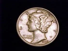 1935-D Mercury Dime, Very Fine Grade detail.