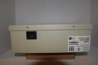 W Box Technologies 12 VDC 7.5 Amp CCTV Power Supply