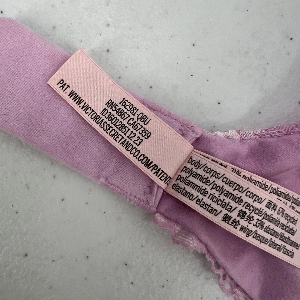 VS Lot of 2 Push Up Bras 30DD Very Sexy Body By Victoria Leopard Pink Lace - Image 4 of 4