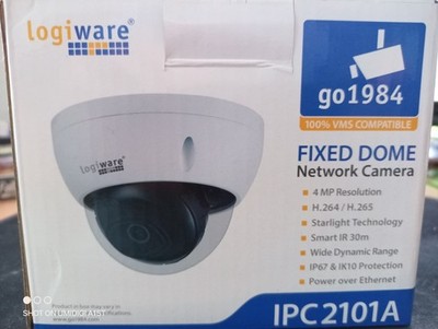 Fixed Dome PoE Camera Logiware Dome IP-Kamera IPC2101A. 4MP IP-Kamera.  go1984