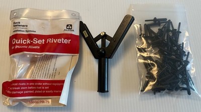 Huck PR-75 Plastic Rivet Setter Tool with 50 plastic rivets