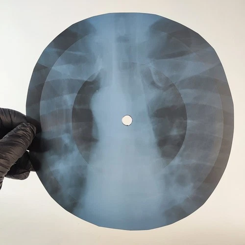 LED ZEPPELIN BATTLE OF EVERMORE X-Ray USSR Record Roentgen Bone Ribs Music Vinyl