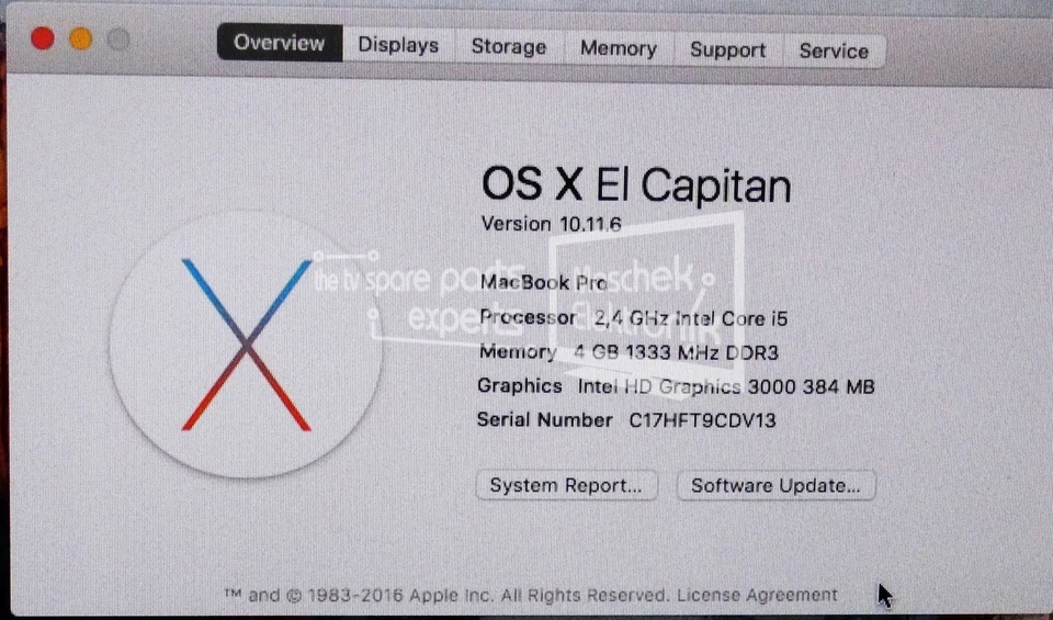 Apple MacBook Pro A1278 13,3" Intel i5 4GB RAM 500GB HDD DVD-RW El Capitan OVP! - Bild 3 von 4