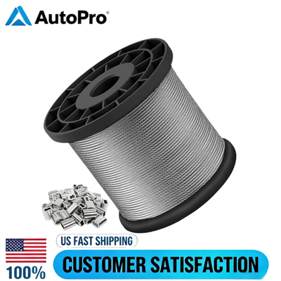 #ad #ad 1 16 Wire Rope 328FT Wire Cable 304 Stainless Steel Aircraft Cable 7X7 368 lbs $21.99