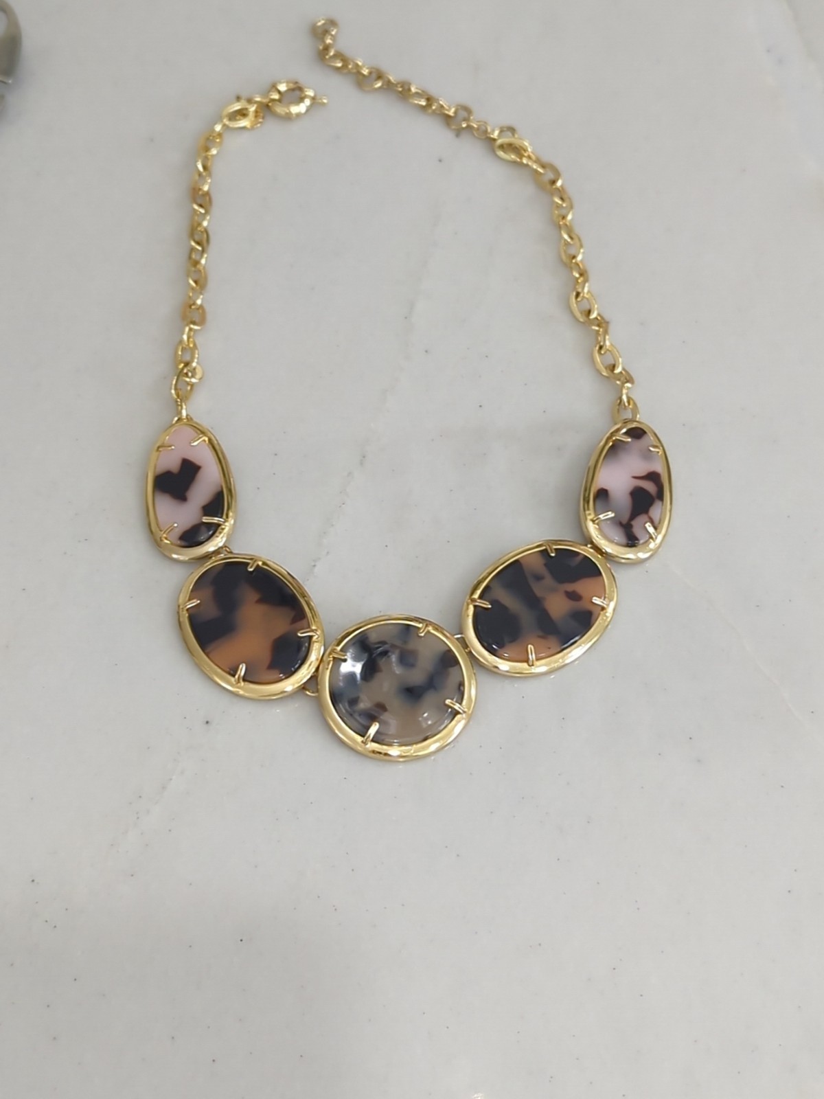 Blush Tortoise Statement Necklace  talbots - image 1