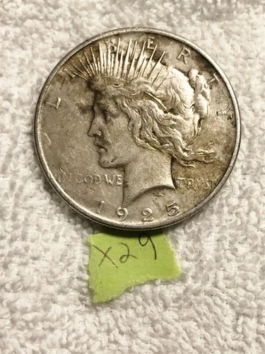 1925 LIBERTY PEACE SILVER DOLLAR VERY FINE CONDITION LOT #X29
