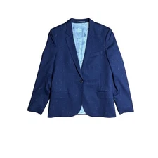 Paul Smith The Kensington Slim-Fit Blazer Navy Speckled Lined Wool Blend Size 44