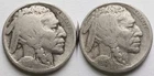 1914-S + 1915-D Buffalo Nickels Better Dates G/VG Details, Two 5C