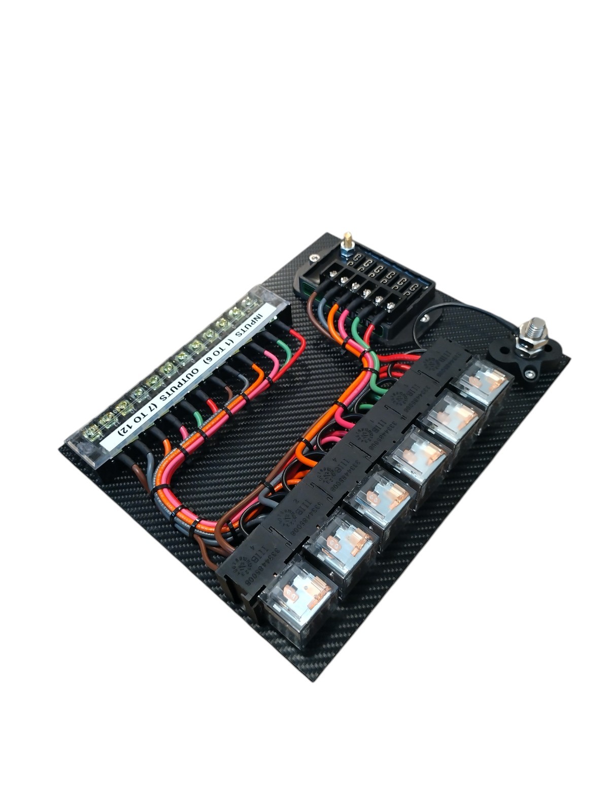 Race Car Fuse/Relay Panel Board 6 Circuits Color Coded wiring USA Made ...