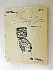 Williams Pinball Manual, With Schematics, Original Wms and Not a Copy, Decent #2