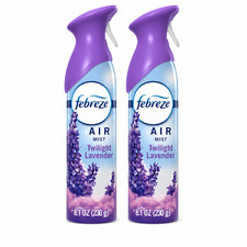 Febreze Air Mist Twilight Lavender, 2 Pack, 8.1 oz Each, Air Freshener Spray