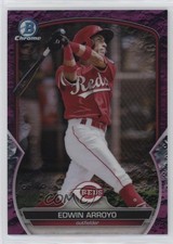 2023 Bowman Chrome Prospects Fuchsia Lunar Crater Refractor Edwin Arroyo 1n1m