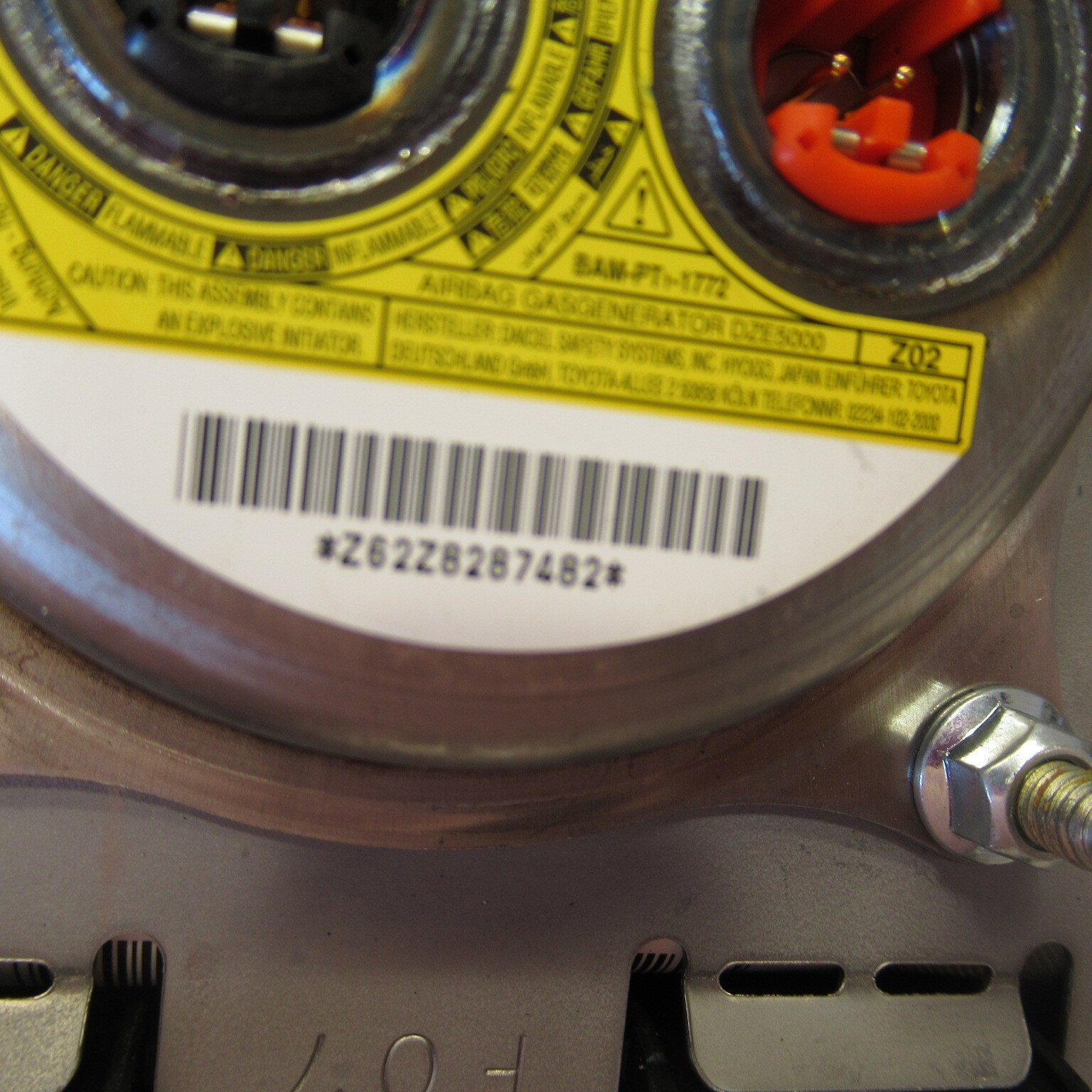 2015 2016 2017 2018 Toyota Rav4 Wheel Airbag Driver Air Bag OEM