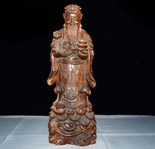 Exquisite Small Leaf Boxwood God of Wealth Ornament